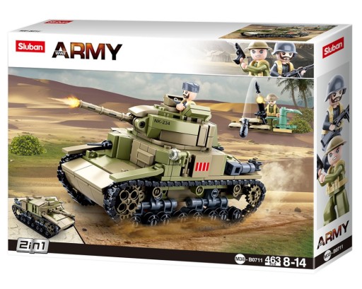 Кирпичи Американский ТАНК М4 ШЕРМАН/ТАНК Т40/М9 2В1 ВОЕННЫЙ + ОРУЖИЕ LEGO