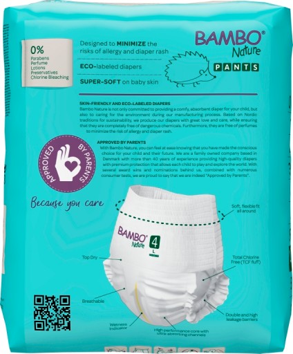 Подгузники Bambo Nature 4 шт., 7-12 кг (20 шт.)