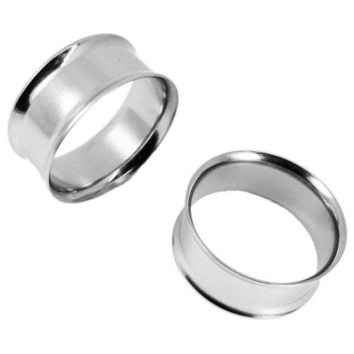 Tunel Klasyczny Metal Stal Siodłowy Do Ucha Srebrny 36mm