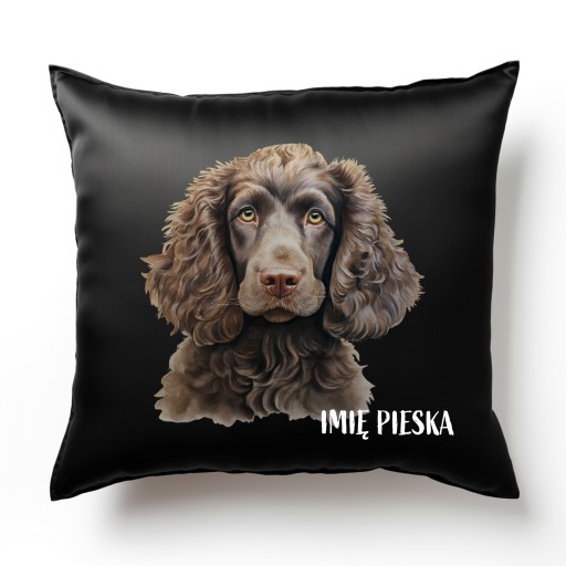 POSZEWKA SATYNA 40CM PIES AMERYKAŃSKI SPANIEL DOWODNY + IMIĘ WATER SPANIEL