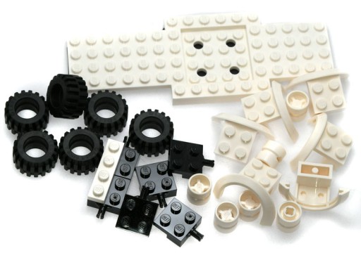 LEGO шасси белые брызговики 52037 50745 колеса