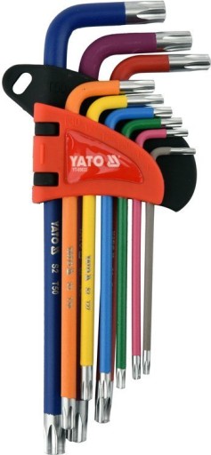 НАБОР ТОРКСОВЫХ КЛЮЧЕЙ YATO TORX T10-T50 ЦВЕТНОЙ, 9 ШТ. YT-05633