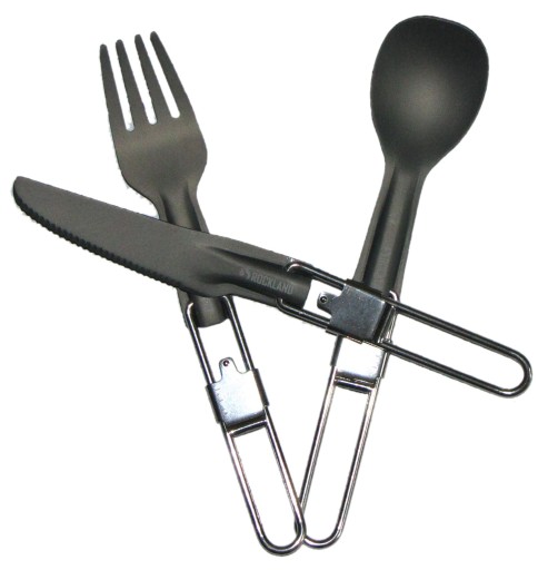 ROCKLAND ESSENTIAL CUTLERY АНОДИРОВАННЫЙ АЛЮМИНИЕВЫЙ СКЛАДНОЙ