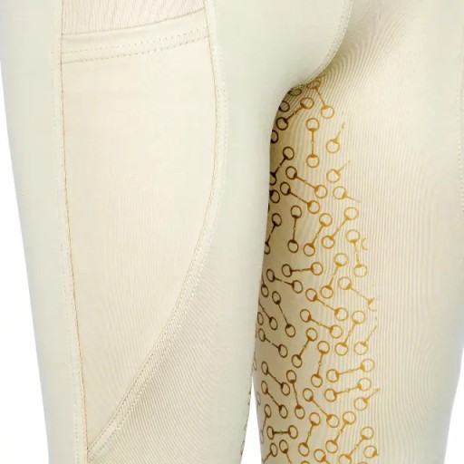 Legginsy damskie START Kensington z pełnym lejem beżowe 40