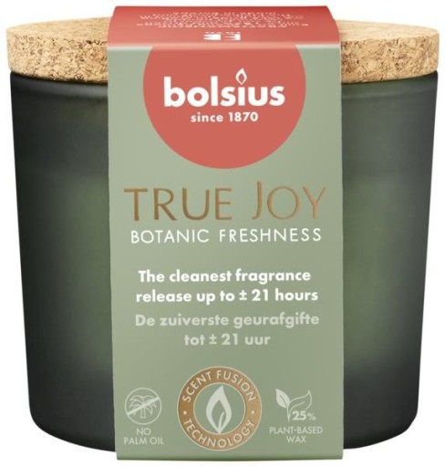 Świeca zapachowa w szkle 66/83 korkowe wieczko TRUE JOY Botanic Freshness
