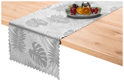 bieżnik DWUSTRONNY 40x90 DWUSTRONNY SREBRNY popiel Monstera