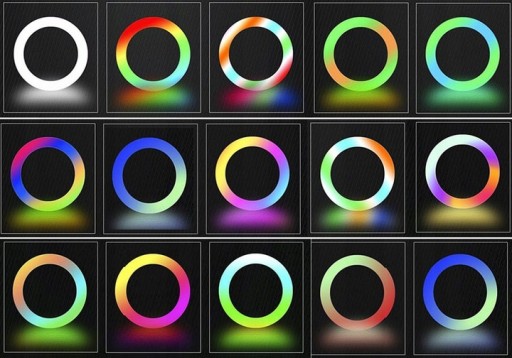 СВЕТОДИОДНАЯ КОЛЬЦЕВАЯ RGB ЛАМПА СО ШТАТИВОМ ДЛЯ ФОТО И ВИДЕО СЕЛФИ МАКИЯЖА