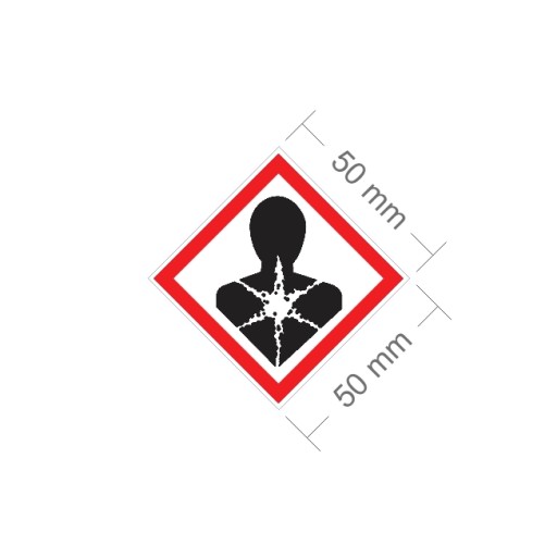 Oznakowanie chemikaliów- rakotwórcze 5x5cm 140szt