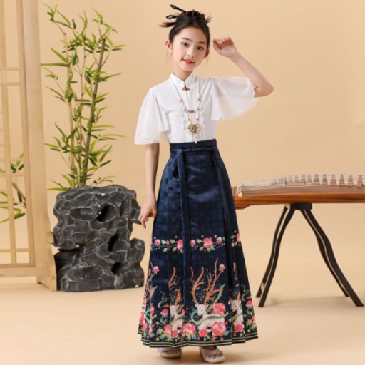 Платье для девочки Ming Tang Hanfu с лицом лошади