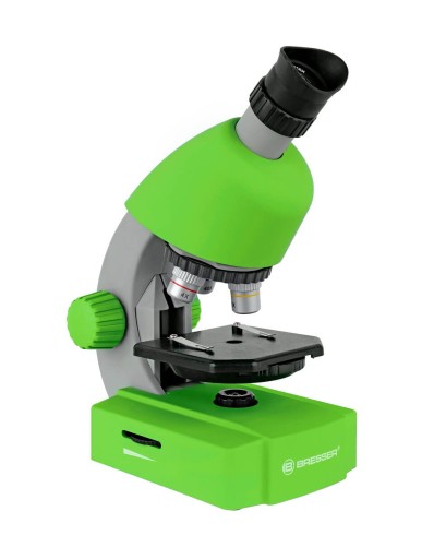 Bresser Junior - Оптический микроскоп 40X - 640 X + аксессуары (зеленый)