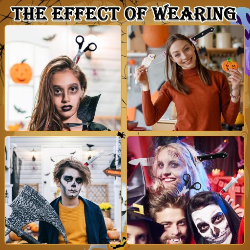 3x OPASKI NA GŁOWĘ STRZYKAWKA NÓŻ NOŻYCZKI NA HALLOWEEN PRZEBRANIE NA GŁOWĘ
