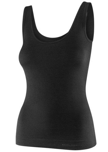 BRUBECK DAMSKA KOSZULKA TERMOAKTYWNA BEZ RĘKAWÓW COMFORT MERINO CZARNY S
