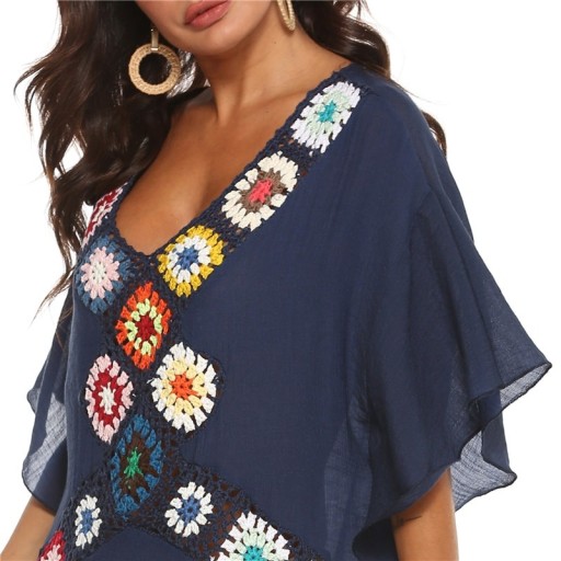 PAREO TUNIKA PLAŻOWA AŻUR KORONKOWA SUKIENKA BOHO