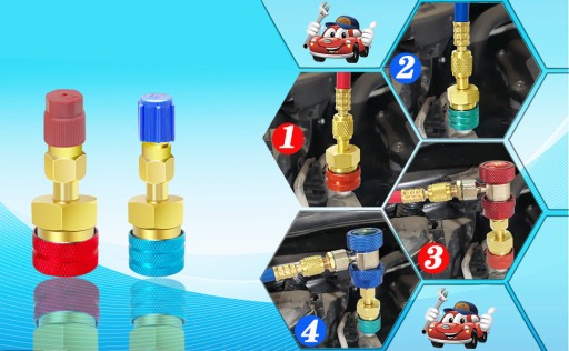 2SZT MOSIĄDZ ADAPTER R1234YF NA R134A DO KLIMATYZACJI SAMOCHODOWEJ