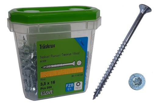 ESSVE wkręty do drewna 3.5x16mm TORX ESSDRIVE