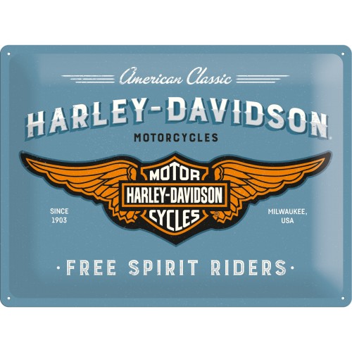 Szyld blaszany Harley Davidson Wolny Duch Jeźdźca