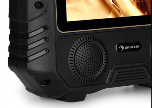 Динамик Auna, экран 14 дюймов, караоке, Bluetooth, USB-микрофон, перезаряжаемый
