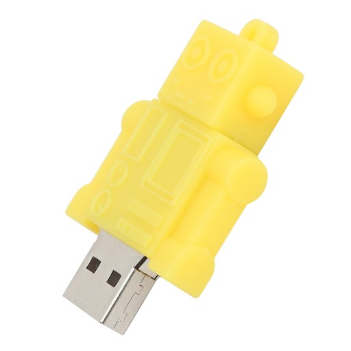 Портативный USB-накопитель, желтый мультяшный робот, большой палец для хранения информации