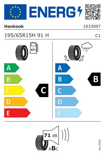 4x ЛЕТНИЕ ШИНЫ 195/65R15 Hankook K125 91H