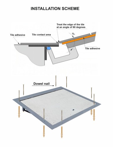 Люк смотровой напольный 100 x 100 THERMO
