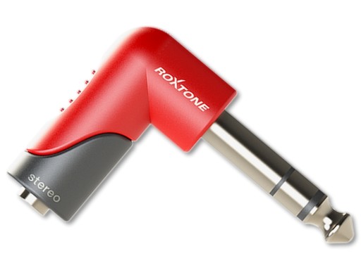 Roxtone RPAN245 redukcja jack 6,3 M - jack 3,5 F kąt