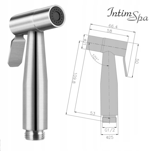 Душевой шланг для биде INOX, шайба для биде IntimSpa