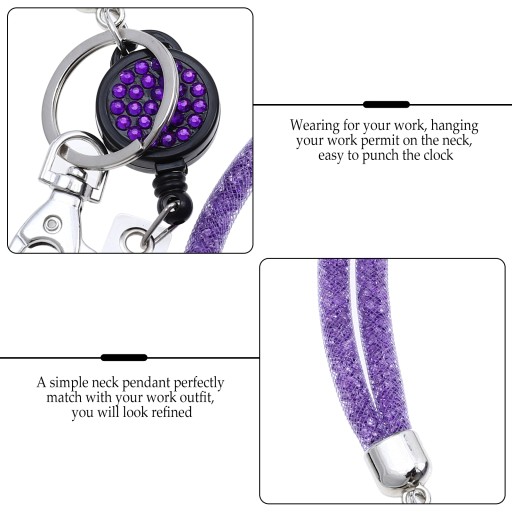 Kabaretki Rhinestone smycz breloki na szyję