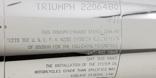 ГЛУШИТЕЛЬ TRIUMPH BONNEVILLE T100 SE T2206480