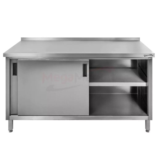 Stół roboczy GASTRONOMICZNY z szafką 150x60 ze stali nierdzewnej spawany