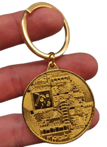 Брелок для ключей Gold Bitcoin, брелок с подвеской BTC, высокое качество