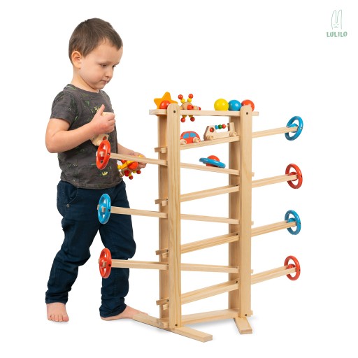 ДЕРЕВЯННАЯ ПОЛКА ДЛЯ ШАРОВ MONTESSORI IRI 70см