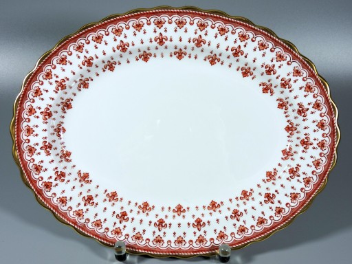 Королевское блюдо Fleur De Lys Red Spode