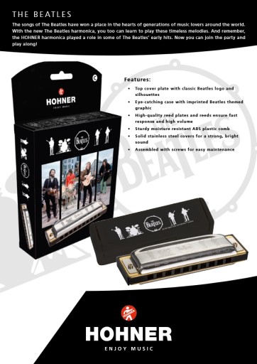 Фирменная губная гармоника The Beatles до мажор Hohner