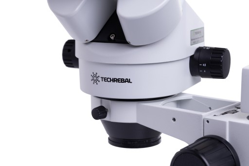 ТРИНОКУЛЯРНЫЙ СТЕРЕОСКОПИЧЕСКИЙ МИКРОСКОП 7-45x TECHREBAL 10HW РУЧНОЙ КРАН