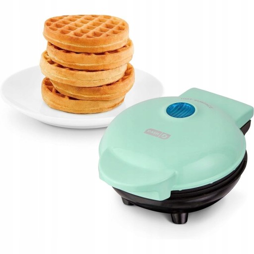 Mini making machine waffles 4 inches, light green
