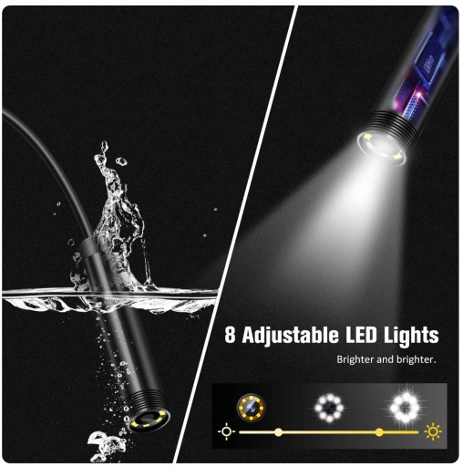 5M 8LED 1080P HD ЖК-ЭНДОСКОПНАЯ КАМЕРА ДЛЯ ПРОВЕРКИ!