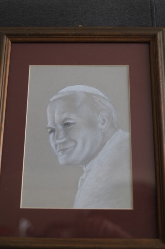 Папа Иоанн Павел II графика 30x40