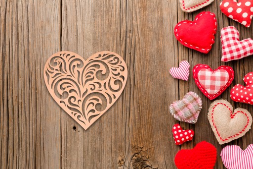 Деревянный декор HEART OPEN 2 10см СВАДЕБНЫЙ