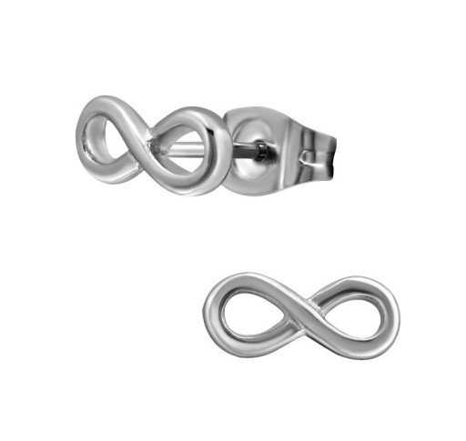 Серьга из нержавеющей стали ART Infinity серебро