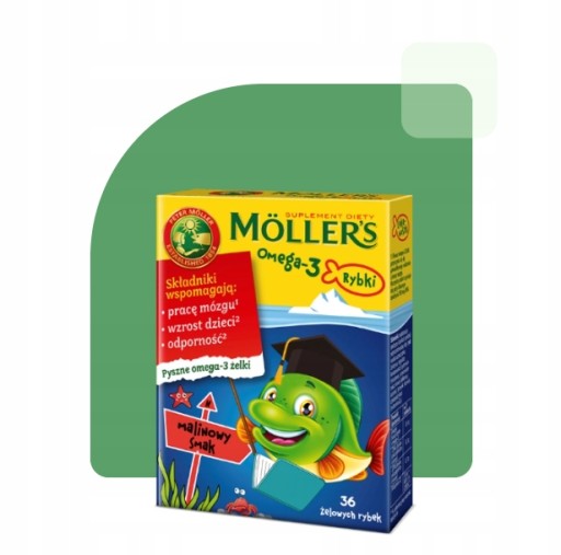 3x НАБОР желе Möller's Omega-3 РЫБА 36 шт. ИММУНИТЕТ детский ТРАН вит. Д3