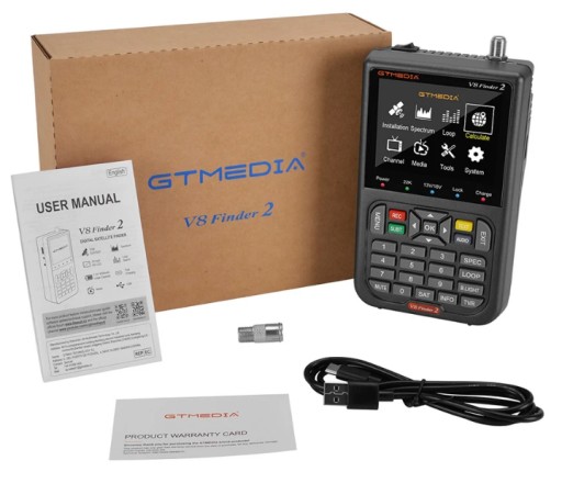 Измеритель спутникового сигнала DVB-S2 HD ЖК-просмотрщик изображений FREESAT V8