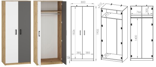 молодежный комплект письменный стол кровать комод Fini 2