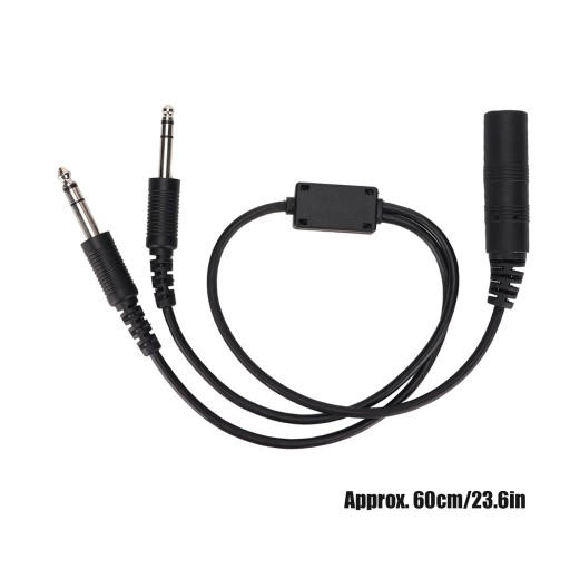 Adapter zestawu słuchawkowego dla lotnictwa helikopter, pojedyncza wtyczka