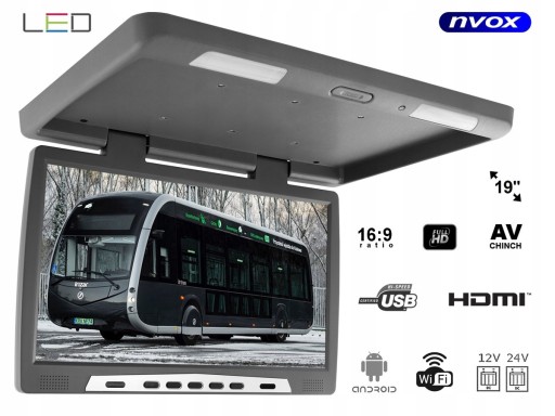 19-дюймовый потолочный монитор FHD Bluetooth Android WIFI