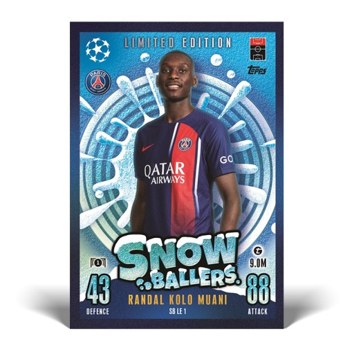 Мультипак футбольных карточек Mega Update 3 Match Attax 2024 Topps Snow Baller