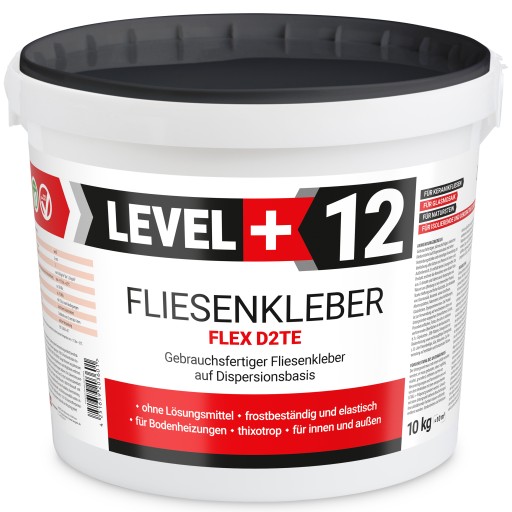 Готовый клей для плитки 10кг Белый Flex Level+12