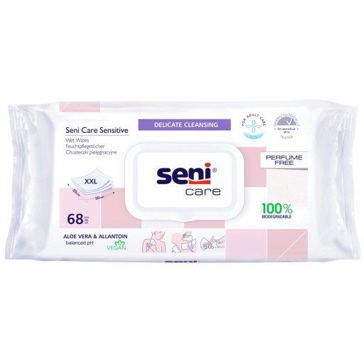 Салфетки Seni Care для взрослых 68 шт.
