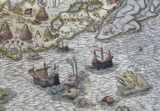 Carta Marina / Mapa Morska - Magnus -1539 - 50x40cm