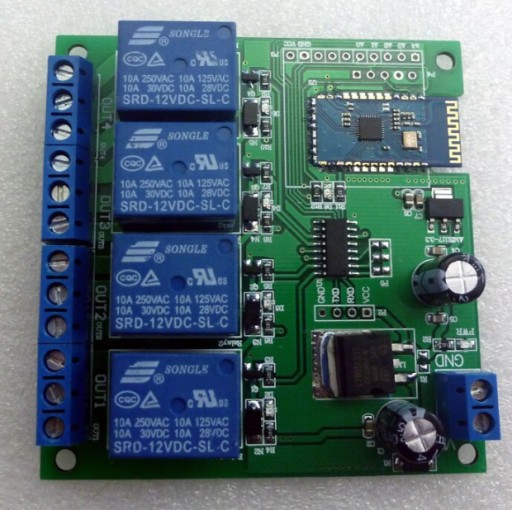 Реле Bluetooth 4 канала 12В
