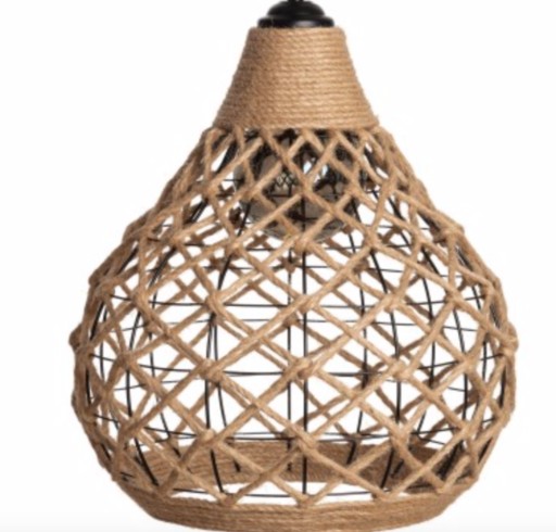 Джутовый подвесной светильник 1xE27 Boho плетеный, 30 см